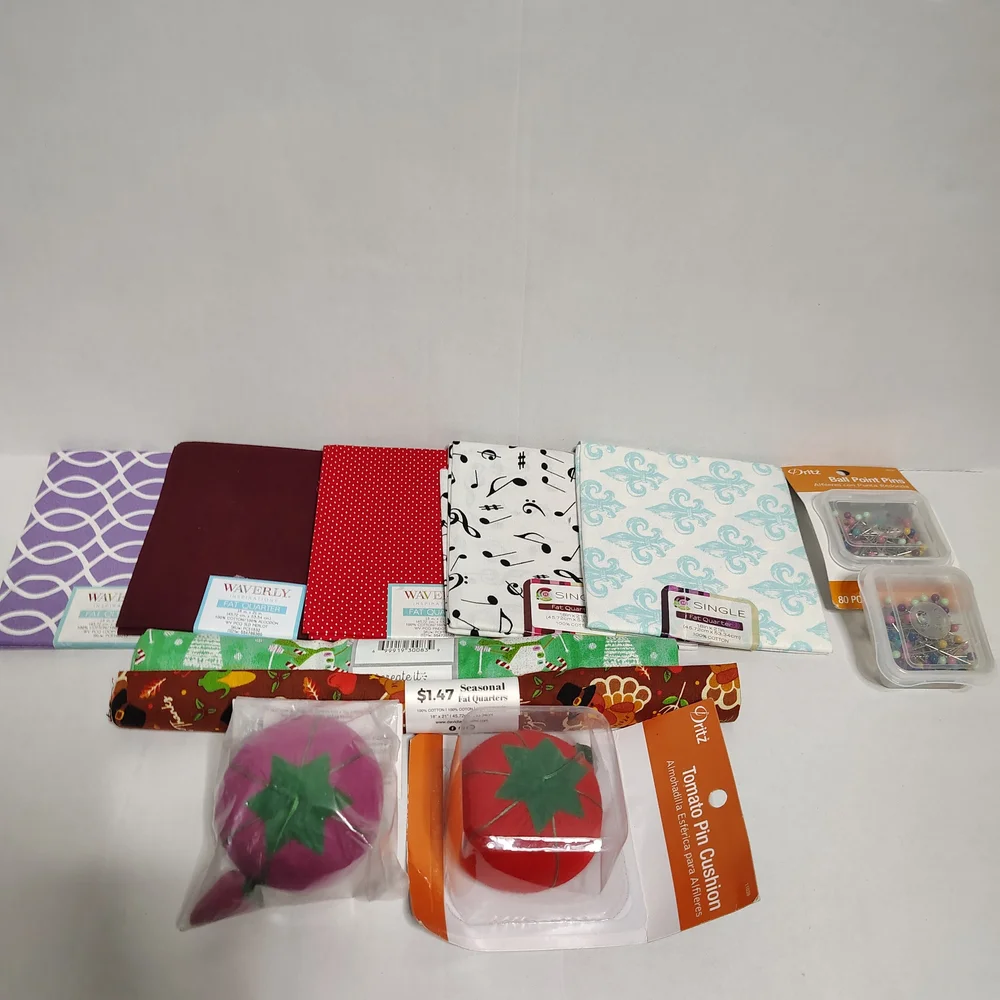 Fat Quarter Fabric Sewing 7 Piece Bundle Lot 18x21 inches NEW
